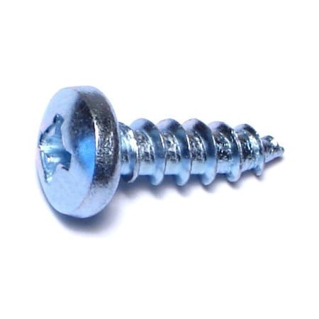 Midwest Fastener Sheet Metal Screw, #10 x 5/8 in, Zinc Plated Steel Pan Head Phillips Drive, 100 PK 03248